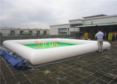 China Light green / white color 7 x 7 m Inflatable water pool , inflatable swimming pool 0.65 for sale
