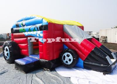 China Kids PVC Tarpaulin Car Shape Inflatable Jumping Castle Car House for sale