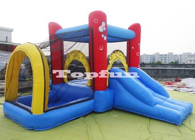 China 4m Bubble Inflatable Commercial Bounce Houses With Safety Net And Pool for sale