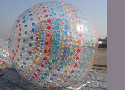 China Colour Dot Inflatable Zorb Ball Human Hamster Rolling ball With colorful D-ring for sale
