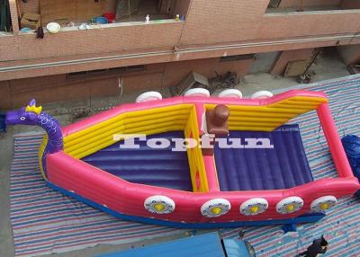 China Double Stitch Inflatable Dragon Boat , Custom Reinforced Inflatable Bouncy Barque for sale