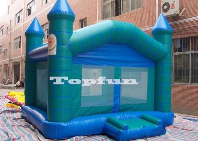 China 5m Indigo Inflatable Turret Castle Bouncer With Mash Window For Family Party for sale