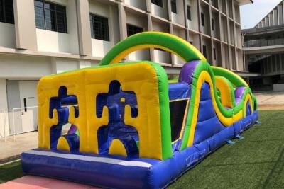 Китай Замок голубой 8m раздувной полосы препятствий скача для малыша продается