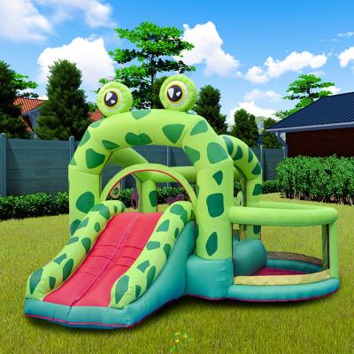 China Customized Kids 3 In 1 Frog Inflatable Bouncer Castle With Ball Pit for sale
