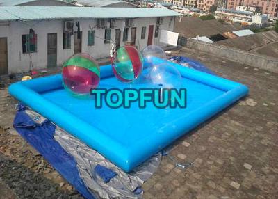 China Blue Inflatable Swimming Pools For Inflatable Water Slide / Water Balls for sale