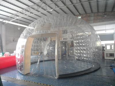 China Outdoor Inflatable Transparent Bubble Tent , PVC Hand-made Clear Dome Tent for sale