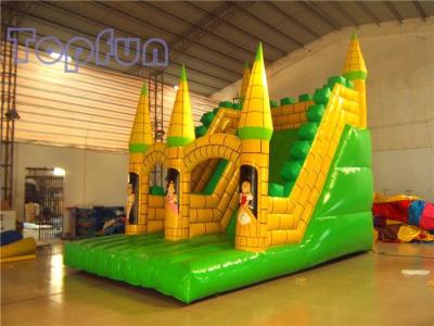 China Gold Corn Inflatable Jumping Castle , Slide Beautiful 0.55mm PVC Tarpaulin Castle for sale