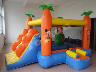 China Tropical Animal Kingdom Commercial Inflatable Bounce House PVC Coated 210D Nylon Fabric for sale