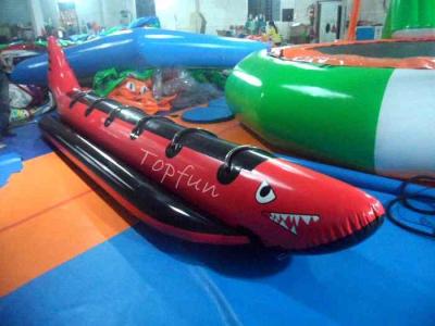 China Exciting PlatoTowable Inflatable Red Shark Boat For Water Games With for sale