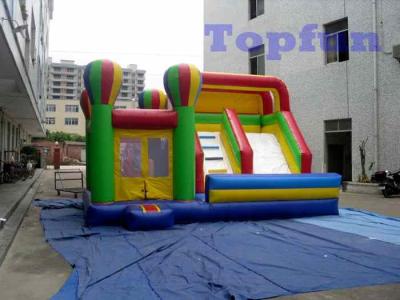 China Funny Inflatable Daycare 10m Length Slide With Interesting Bouncer Houses for sale