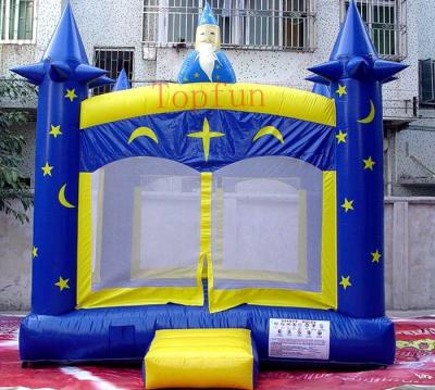 China Blue 4 in 1 Inflatable Bouncer Custom Logo And Free Blower For Kids for sale