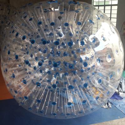 China Bola inflable de Zorb del punto claro azul de la rampa en venta