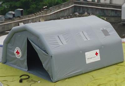 中国 灰色ポリ塩化ビニールの膨脹可能な緊急のテントの医学の屋外の一時的な避難所 販売のため
