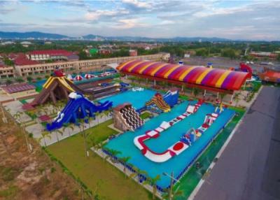 China Inflatable PVC Land Water Park With Water Slide Swimming Pool for sale