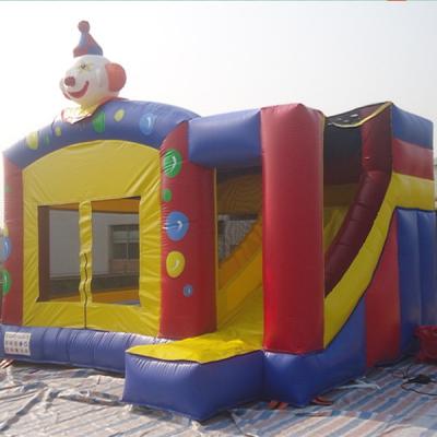 China Amazing Clown Inflatable Jumping Castle Boucy House And Slide For Entertainment for sale