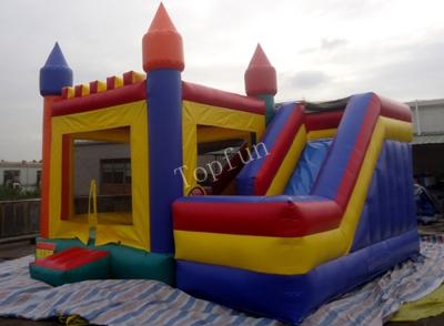 China Castillo de salto inflable divertido, diapositivas comerciales de encargo del patio en venta