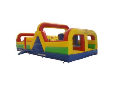 China Attractive Small Tarpaulin Inflatable Obstacle Courses Bright Silk Printing for sale