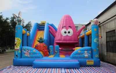 China Spongebob And Patrick Star Inflatable Fun City Blow Up Amusement Park for sale