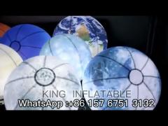 Giant Inflatable Planets Globe Advertising Decoration Balloon With Led