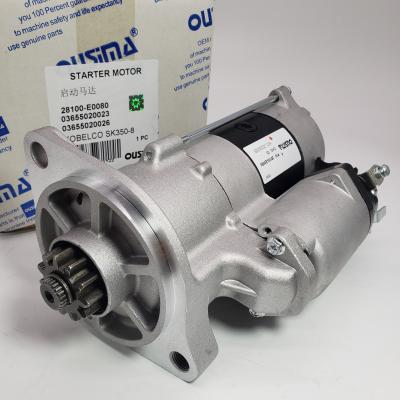China motor de acionador de partida 28100-E0080 03655020023 03655020026 para Kobelco SK350-8 à venda