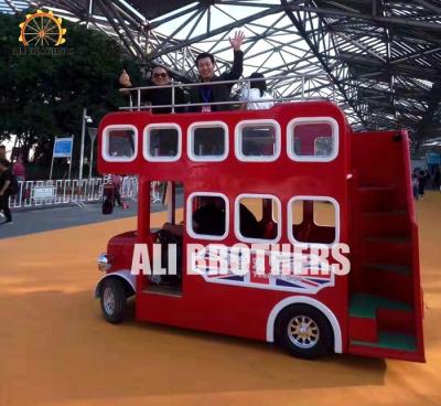 Chine Capacité sans rail de touristes du tour 18 P d'autobus de Londres de tour de train de terrain de jeu à vendre