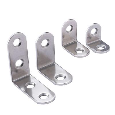 China Customized Thickness Stainless Steel Stamped Parts Metal Corner Brackets for sale