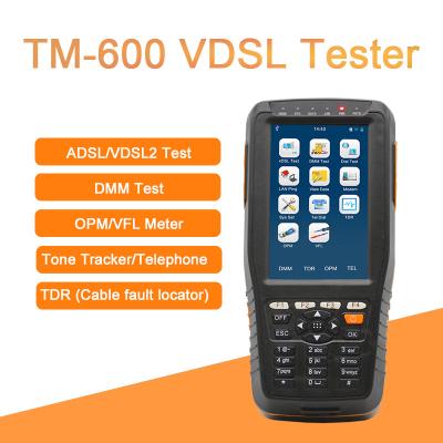 China TM-600 VDSL Tester Fiber Optic Tools ADSL/VDSL/OPM/ VFL/TDR Tone Tracker all-in-one unit for sale
