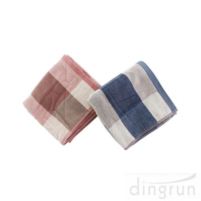 China Toalha de banho japonesa de toalha de cara do projeto da verificação de toalha de mão do jacquard do algodão à venda