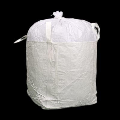 China White Plastic Woven Recycled Eco Friendly Bulk Bags 2ton 90×100×120cm for sale