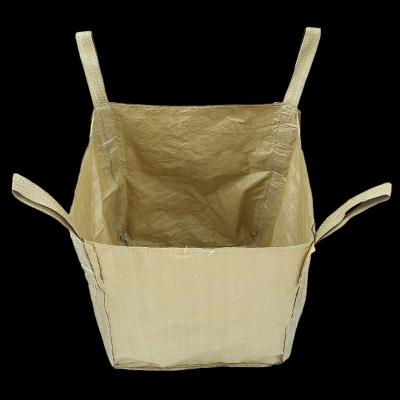 China FIBC Construction Bulk Bags Cylindrical Sand Bag Builders LDPE Liner for sale