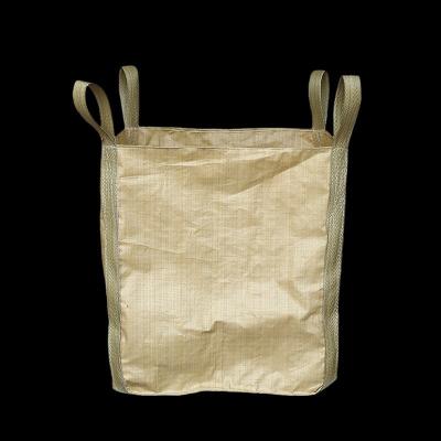 China Wearproof Odorless Bulk Bags Duffle Top Pp 4loop Brown Wall for sale