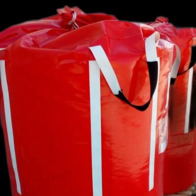 China Calcium Carbide Red FIBC Flexible Container Bag Polypropylene 800mm Dia for sale