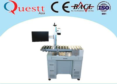 China Automatic Fiber Laser Marking Machine With Conveyor for sale