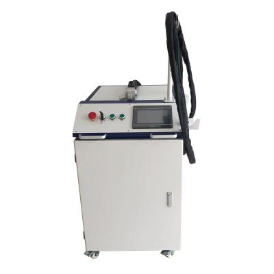 China QUESTT Continuous Laser Cleaning Machine Dual Axis Laser Gun 1500W 2000W Laser Rust Paint Removal Long Wire for sale