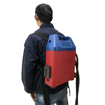 China 100 Watt Backpack Ternary Lithium Battery Laser Cleaning Machine for sale