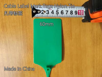 China La marca de la etiqueta del cable de la logística etiqueta los abrigos de nylon del lazo área de la etiqueta de 90m m * de los 60MM en venta