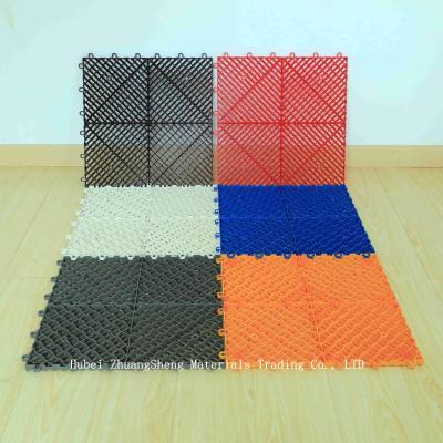 China Ultrathin Type Permeable  Plastic Floor Grating Non Slip Outdoor  Plastic Flooring for sale