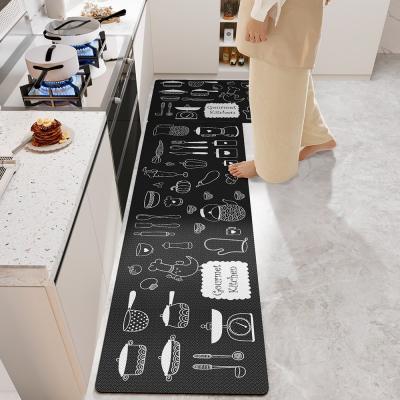 China Medium Thickness Reversible Cartoon PVC Kitchen Mat for Non-Slip Floor Protection for sale