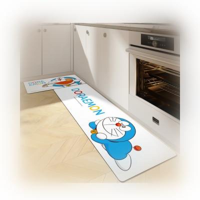 China Non-Slip Protection for Kitchenware Custom Polyester Fibre Cartoon Soft Kitchen Rug for sale