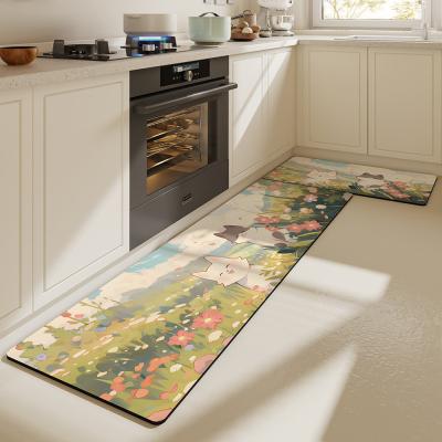 China Diatom Mud Household Bathroom Carpet Door Mat Square Shape Quick-drying and Absorbent for sale