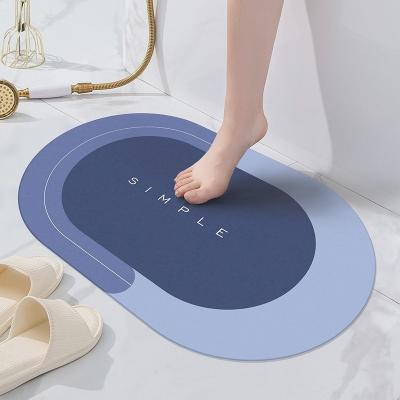 China Living Room Space Diatomaceous Earth Bath Mat with Non-Slip and Quick-Drying Features for sale
