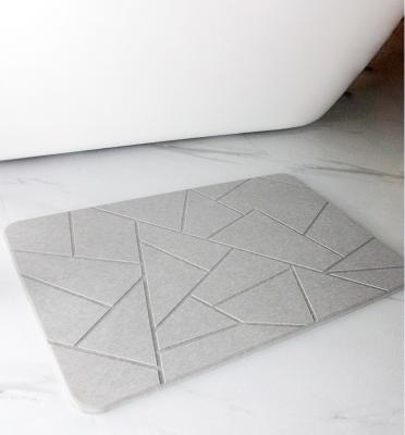 China Quick Drying Diatomaceous Earth Shower Mat Modern Design for Super Absorbent Bathroom for sale