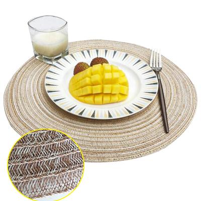 China Vietnam Boho Style Table Decor Placemats with Round Water Hyacinth Weaving in Bulk for sale