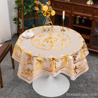 China Tejido de mesa de PVC impermeable Lín de cubierta de mesa Rollo de pañal con y patrón personalizado en venta
