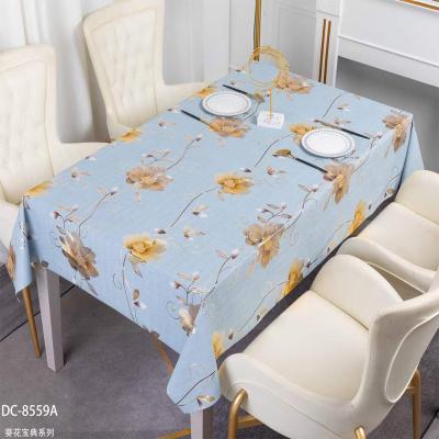 China Classic Style Christmas Tablecloth Customizable PVC Material with Floral Pattern for sale