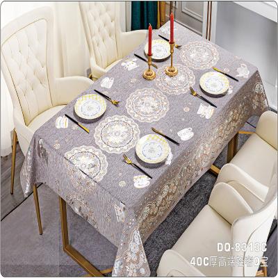 China Modern Style Custom Waterproof Non-Slip Pvc Table Cover for Party at Home Restaurant for sale