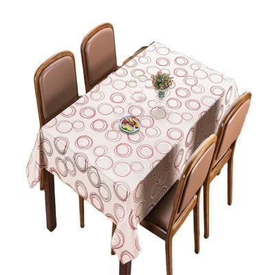China 120 Inch Round Christmas PVC Tablecloth Oilproof and Stain Resistant for Square Table for sale