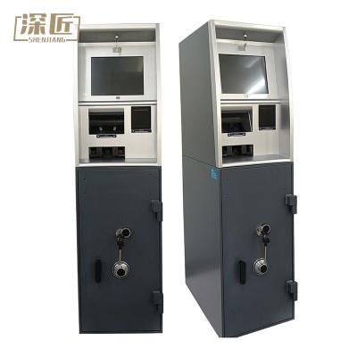 China Touch Screen Cash In And Out Kiosk Cash Deposit Machine With Cheque Scanner for sale