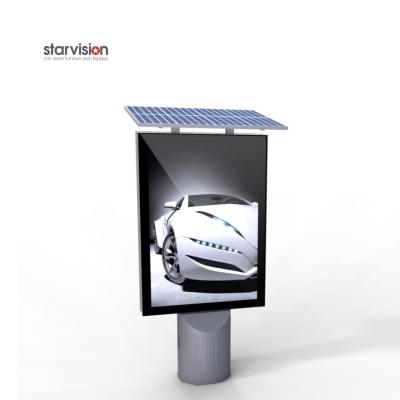 China Solar Powered IP55 Double Sided Light Box Outdoor Advertising Mockups for sale