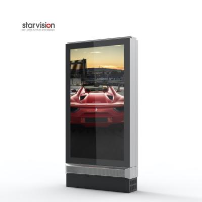 China Free Standing 5000hours Life OOH Display Digital Totem Display 2500Nits for sale